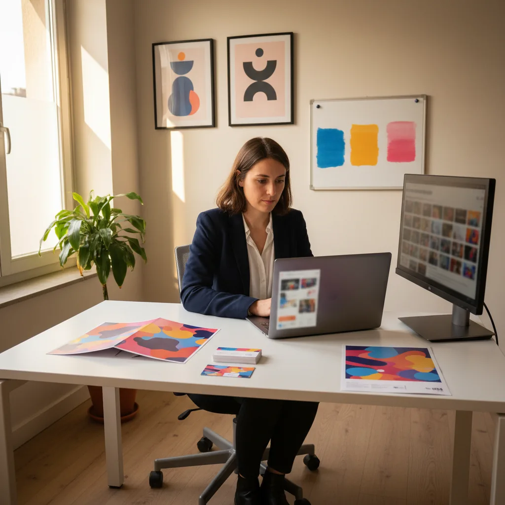 Équipe PME utilisant Canva Magic Studio pour créer des visuels marketing professionnels