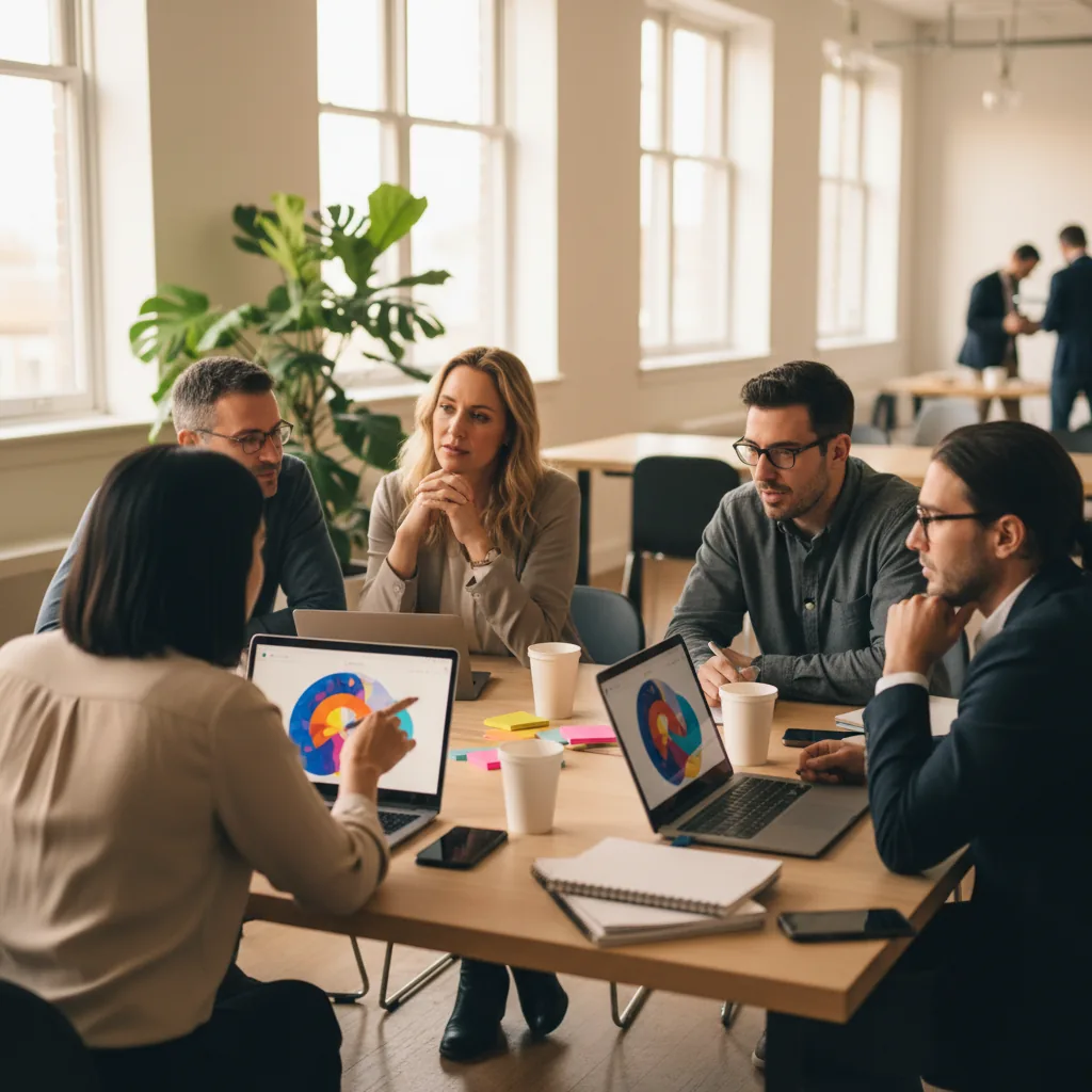 Équipe en entreprise utilisant les plugins Claude Cowork pour collaborer sur un projet