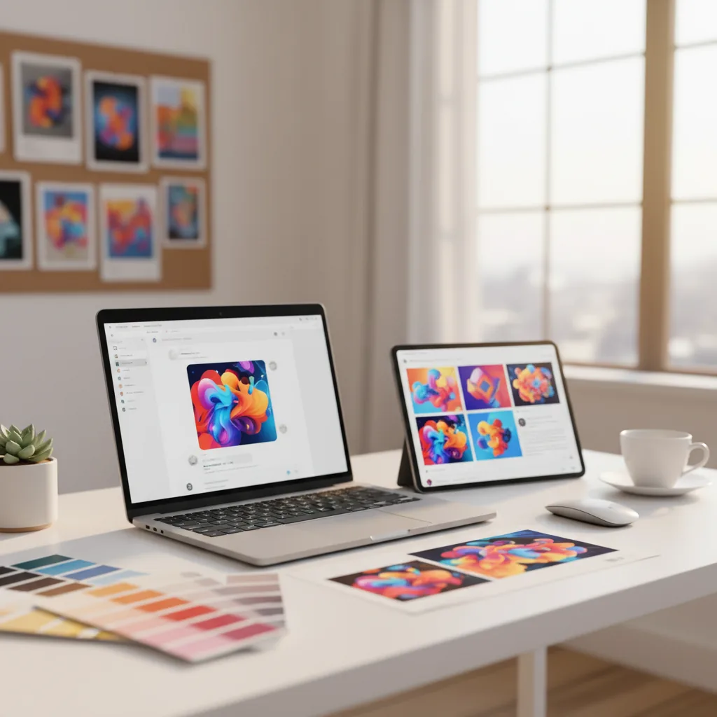 Interface ChatGPT generant un visuel marketing avec DALL-E 3 pour une PME