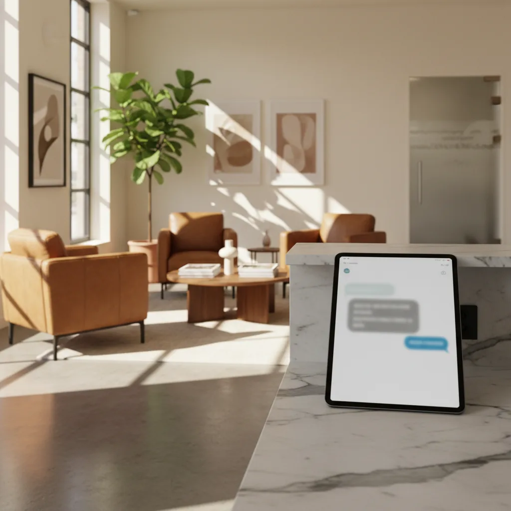 Interface de chatbot d'accueil pour cabinet d'avocats qualifiant automatiquement la demande d'un prospect en droit social