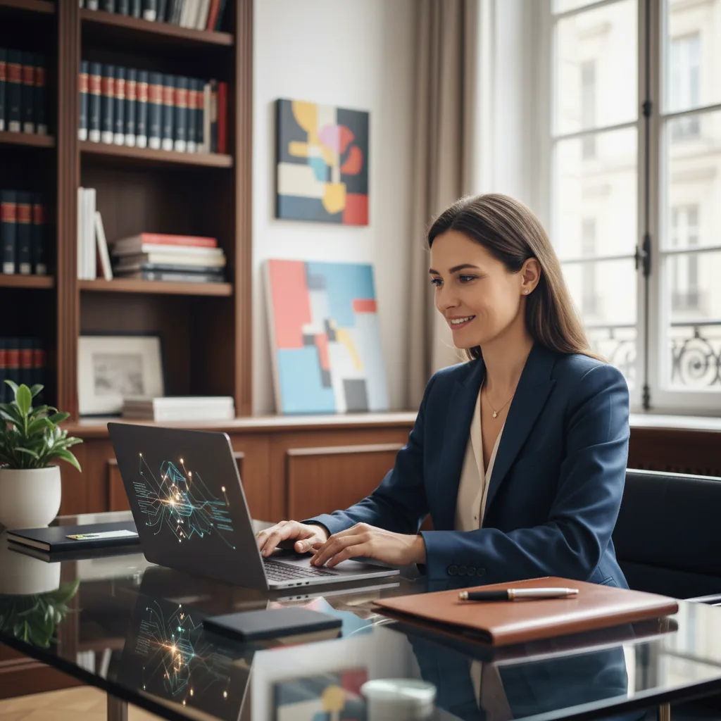 Avocate finalisant un parcours KYC automatisé pour un nouveau client