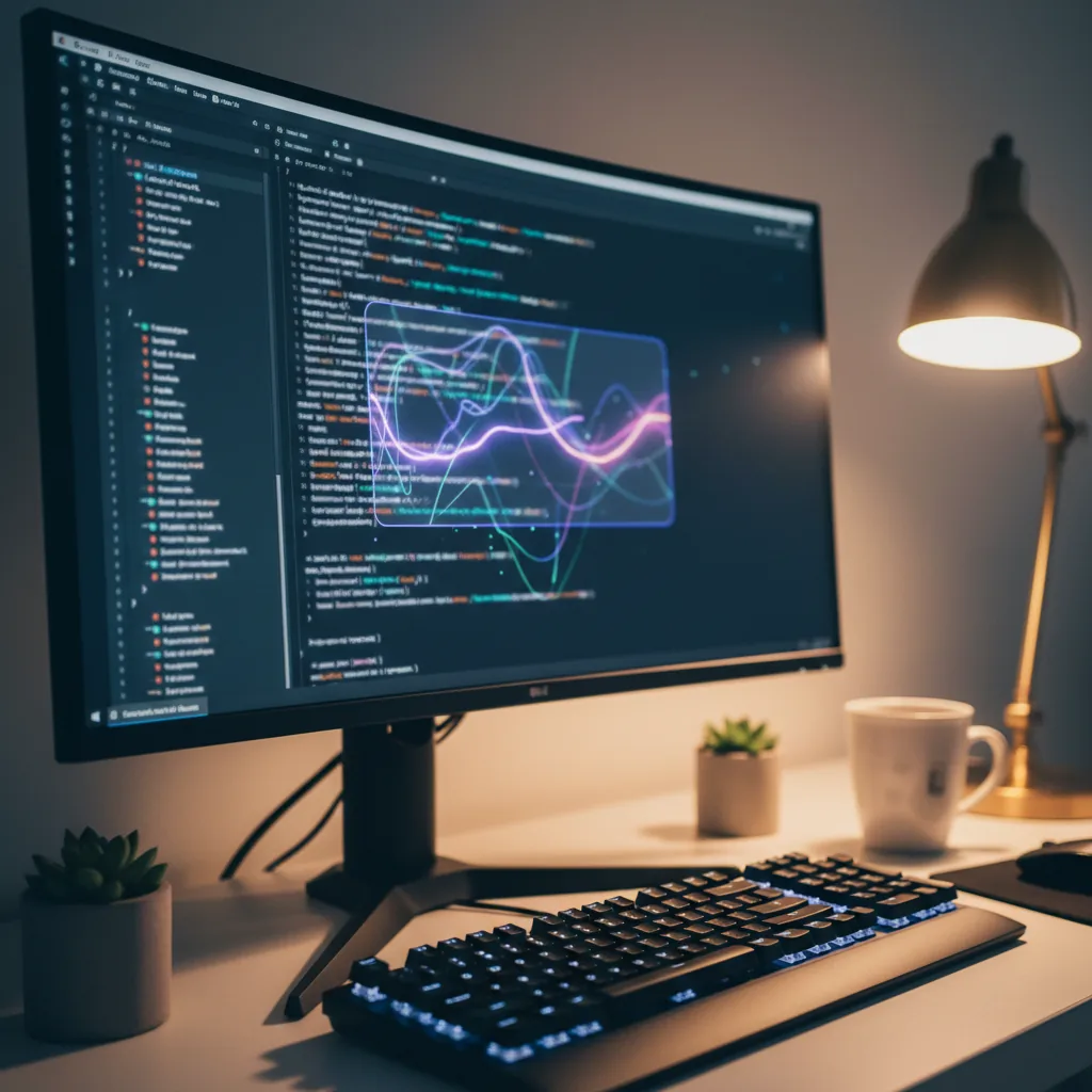 Développeur utilisant GitHub Copilot dans VS Code pour générer du code assiste par IA