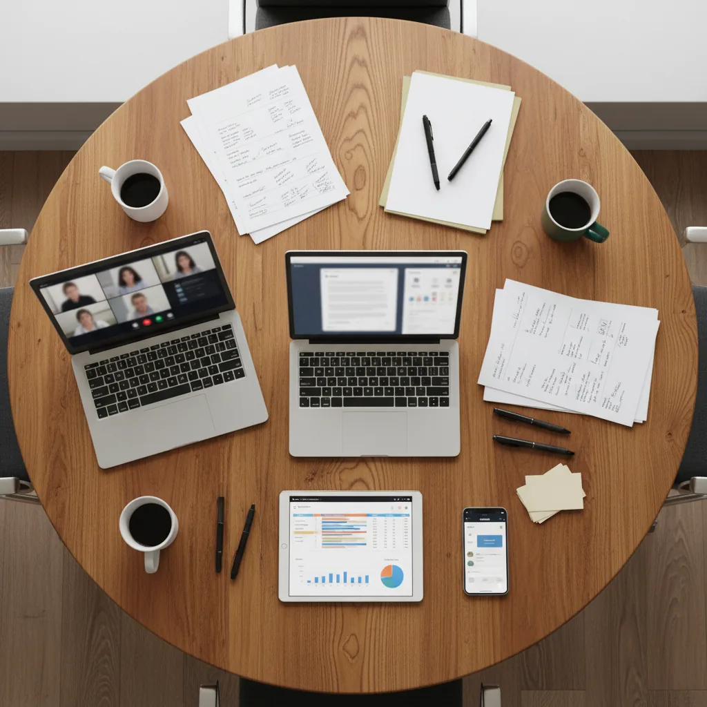 Tableau de bord PME montrant les fonctions IA de Google Workspace utilisées dans Gmail Sheets et Meet