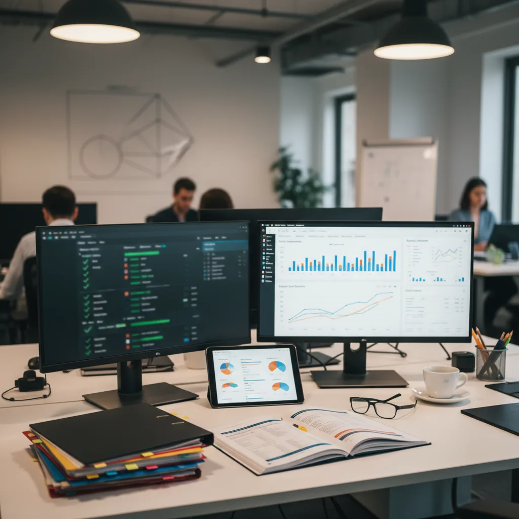 Workflow d'un cabinet comptable utilisant l'IA pour automatiser la saisie, le lettrage et l'analyse financière