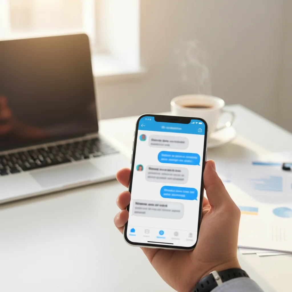 Meta AI intégré dans WhatsApp sur smartphone, assistant IA gratuit pour les PME et équipes terrain
