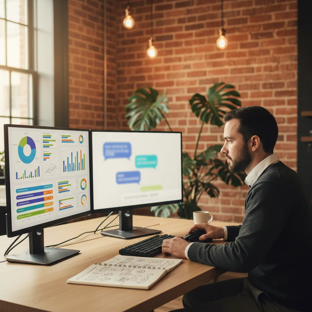Dashboard de monitoring GEO montrant la visibilité d'une entreprise dans les réponses des IA génératives